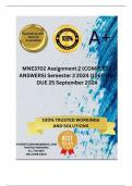 MNE3702 Assignment 2 (COMPLETE ANSWERS) Semester 2 2024 (156077) - DUE 25 September 2024 ; 100% TRUSTED Complete, trusted solutions and explanations.