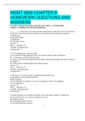 MGMT 3850 CHAPTER 8 HOMEWORK QUESTIONS AND ANSWERS