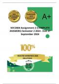 SOC2604 Assignment 2 (COMPLETE ANSWERS) Semester 2 2024 - DUE 27 September 2024 ; 100% TRUSTED Complete, trusted solutions and explanations.