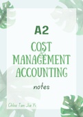 A2/A Level Cost & Management Accounting notes