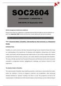 SOC2604 Assignment 2 (COMPLETE ANSWERS) Semester 2 2024 - DUE 27 September 2024