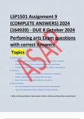 LSP1501 Assignment 9 (COMPLETE ANSWERS) 2024 (164920) - DUE 8 October 2024