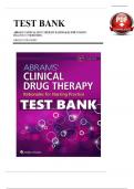 ABRAMS' CLINICAL DRUG THERAPY: RATIONALES FOR NURSING PRACTICE TESTBANK