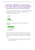 Midterm Exam: NRNP 6531 / NRNP6531 Advanced Primary Care of Adults  | Already Scored A | Questions and Answers | Latest 2022/2023