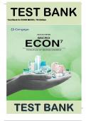 TEST BANK FOR ECON MICRO 7th Edition by William A. McEachern & Veronika Dolar , ISBN: 9780357901960 ||Complete Guide A+