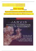 Carolyn Jarvis, Physical Examination and Health Assessment 4th Canadian Edition (Jarvis, 2024) TEST BANK, Verified Chapters 1 - 31, Complete Newest Version