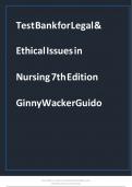 Test Bank for Legal & Ethical Issues in Nursing, 7th Edition by Ginny Wacker Guido