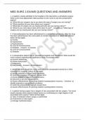 MED SURG 1 EXAMS QUESTIONS AND ANSWERS