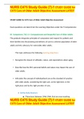 NURS C475 Study Guide (7)-1 STUDY GUIDE for C475 Care of Older Adult Objective Assessment LATEST