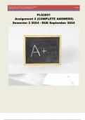 PLS2601 Assignment 2 (COMPLETE ANSWERS) Semester 2 2024 - DUE September 2024 ; 100% TRUSTED Complete, trusted solutions and explanations.