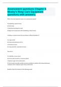 Assessment questions Chapter 5 Mosby's Resp Care Equipment questions with answers.