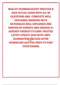 NGN ATI PHARMACOLOGY PRACTICE B 2023 ACTUAL EXAM WITH ALL 60 QUESTIONS AND  COMPLETE WELL EXPLAINED ANSWERS WITH RATIONALES WELL EXPLAINED AND VERIFIED BY EXPERTS AND GRADED A+  ALREADY PASSED!!!!!!!100% TRUSTED LATEST UPDATE 2024 WITH 100% GUARANTEED SUC