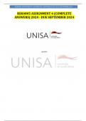 RSK4805 Assignment 4 (COMPLETE ANSWERS) 2024 - DUE September 2024 ; 100% TRUSTED Complete, trusted solutions and explanations.