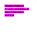 Test Bank for A History Of Modern Psychology 11th Edition By Duane P. Schultz .pdf