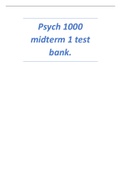 Psych 1000 midterm 1 test bank