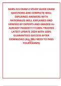 NURS 215 EXAM 2 STUDY GUIDE EXAM QUESTIONS AND COMPLETE WELL EXPLAINED ANSWERS WITH RATIONALES WELL EXPLAINED AND VERIFIED BY EXPERTS AND GRADED A+  ALREADY PASSED!!!!!!!100% TRUSTED LATEST UPDATE 2024 WITH 100% GUARANTEED SUCCESS AFTER DOWNLOAD (ALL YOU 