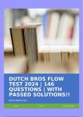 DUTCH BROS FLOW TEST 2024 | 146 QUESTIONS | WITH PASSED SOLUTIONS!!