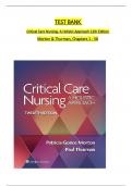 TEST BANK For Critical Care Nursing- A Holistic Approach, 12th Edition by Morton Fontaine, All Chapters 1 to 56  complete Verified editon ISBN: 9781975174453