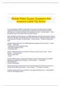 Mobile Water Supply Questions And Answers Latest Top Score.