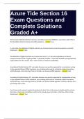 Azure Tide Section 16 Exam Questions with Complete Solutions Graded A+