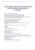 PARAMEDIC FISDAP EXAM QUESTIONS  AND CERTIFIED ANSWEERS A+  GRADED 