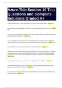 Azure Tide Section 10 Test Questions and Complete Solutions Graded A+.