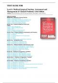 TEST BANK FOR Lewis's Medical-Surgical Nursing Assessment and Management of Clinical Problems 11th Edition