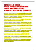 MAN 3025 EXAM 2 FGCU UPDATED QUESTIONS WITH ANSWERS 100% CORRECT RATED BY EXPERTS 