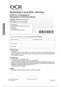 OCR GCSE (9-1) Geography A (Geography for Enquiring minds) J384/02 People and Society Question Paper