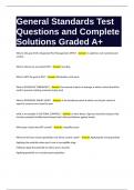 General Standards Test Questions and Complete Solutions Graded A+