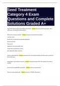 Seed Treatment Category 4 Exam Questions and Complete Solutions Graded A+.