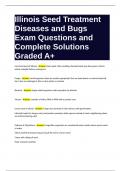 Illinois Seed Treatment Diseases and Bugs Exam Questions and Complete Solutions Graded A+