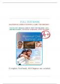 Test Bank For Maternal Child Nursing Care, 7th Edition by Shannon E. Perry, Marilyn J. Hockenberry, Mary Catherine Cashion, 9780323776714, All Chapters (1-50) |Complete Study Guide| Grade A+.