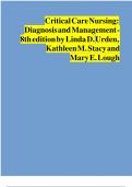 Test Bank For Critical Care Nursing- Diagnosis and Management ,9th Edition by Urden Chapter 1-41. Complete Guide 2024