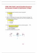  CHM 1100C QUIZ 3 with 20 Updated Questions and Answers Graded A+;Rasmussen College