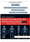 Radiographic Pathology for Technologists, 8th Edition TEST BANK by Kowalczyk, Verified Chapters 1 - 12, Complete Newest Version