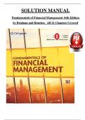 Solution Manual for Fundamentals of Financial Management 16th Edition by Brigham and Houston, ISBN: 9780357517574, All 21 Chapters Covered, Verified Latest Edition