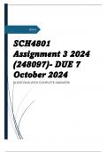 SCH4801 Assignment 3 2024 (248097)- DUE 7 October 2024