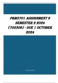 PRM3701 Assignment 6 Semester 2 2024 (705306) - DUE 1 October 2024