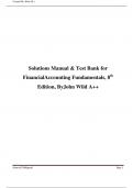 Solutions Manual / Test Bank for Financial Accounting  Fundamentals, 8th Edition, By John Wild A++