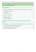 AQA A level Biology Topic 6 – Organisms respond to changes in their internal and external environments notes (A* achieved)