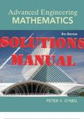 ADVANCED ENGINEERING MATHEMATICS SI EDITION 8TH EDITION BY PETER O NEIL, SOLUTIONS MANUAL