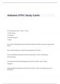 Alabama OTPC Exam  Study Cards