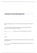 Trained Crowd Management Exam Questions and Answers