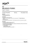 AQA AS RELIGIOUS STUDIES Paper 2C Hinduism 7061/2C June 2024