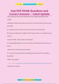 hesi EXIT EXAM Questions and  Correct Answers | Latest Update