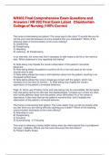 NR302 Final Comprehensive Exam Questions and Answers / NR 302 Final Exam Latest   Chamberlain College of Nursing |100% Correct