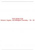 Test Bank For General, Organic, and Biological Chemistry - 7th - 2016 All Chapters - 9781285853918