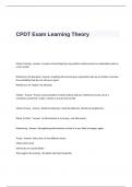 CPDT Exam Questions and Answers- Learning Theory