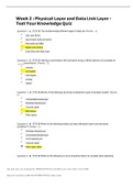 MIS 589 WEEK 2 QUIZ – PHYSICAL LAYER AND DATA LINK LAYER